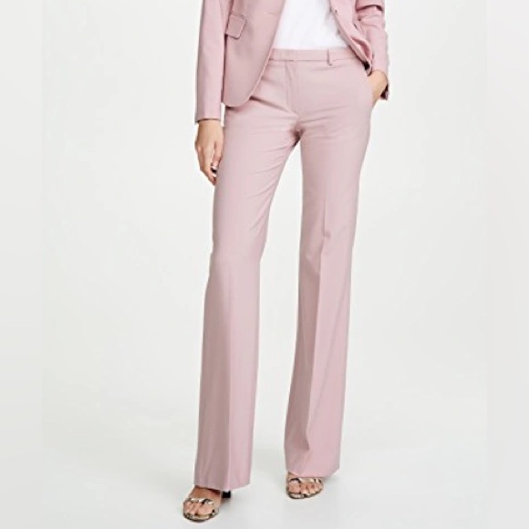 Theory Size 4 Demitria 2 Dusty Lilac Classic Suit Flare Pant Stretch Wool NWT - Picture 5 of 6